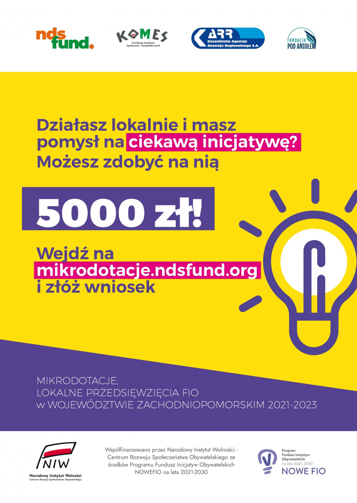 Plakat promujący Mikrodotacje